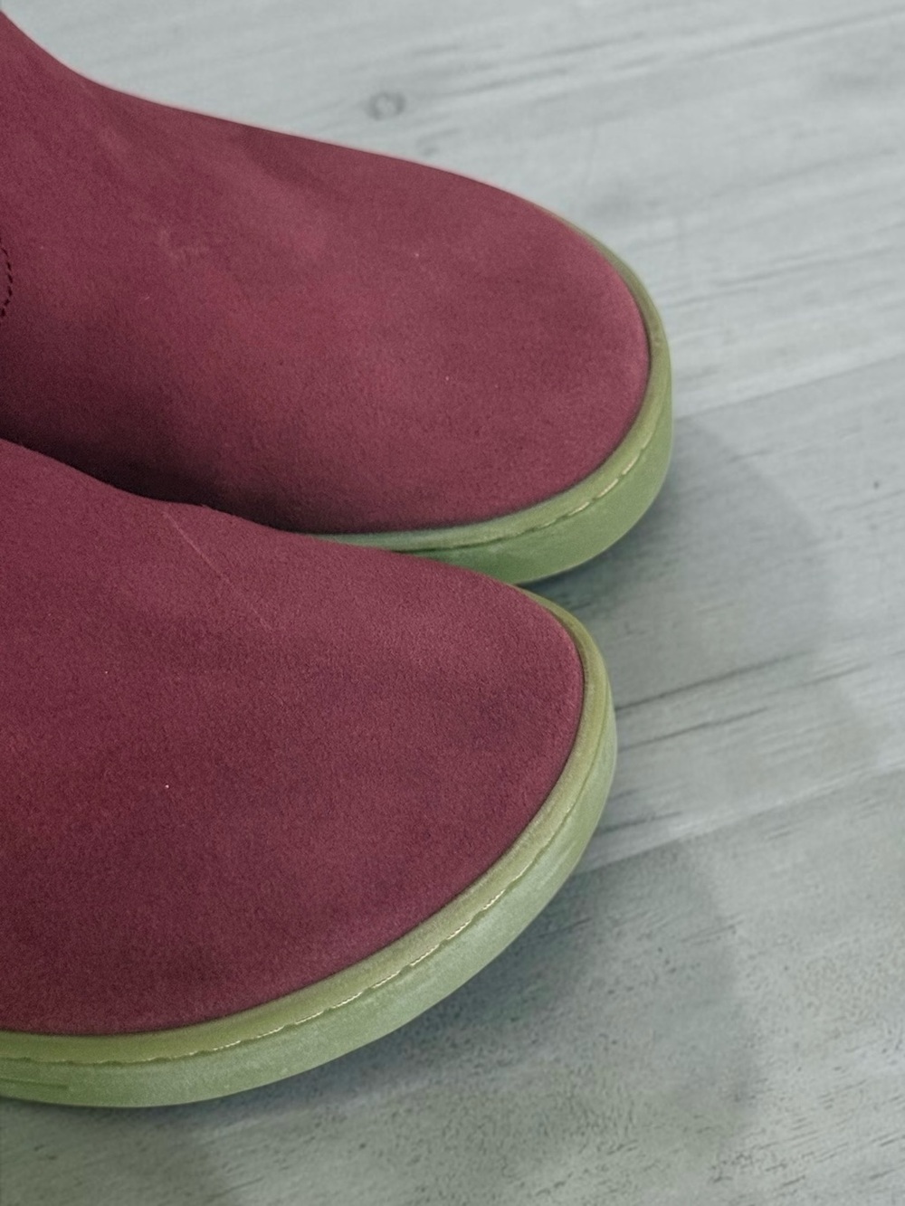 Birkenstock Women’s 36 / 5 - 5.5 Burgundy Suede Shearling Lined Ankle Zip Boots - Picture 12 of 13